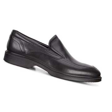 Men's Ecco Lisbon Apron Slip On Dress Shoes Black | Canada 519FDN